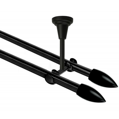 Garnýž kovová dvouřadá 16mm Špice Double černá