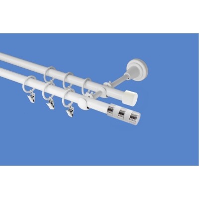 Garnýž kovová dvouřadá 19mm Sigma bílá