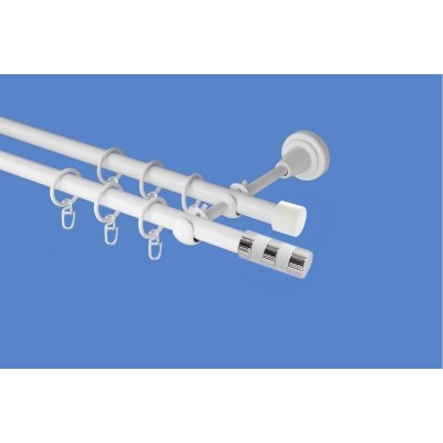 Garnýž kovová dvouřadá 19mm Sigma bílá