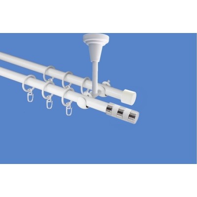 Garnýž kovová dvouřadá 19mm Sigma bílá