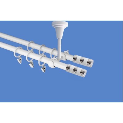 Garnýž kovová dvouřadá 19mm Sigma double bílá