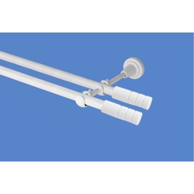 Garnýž kovová dvouřadá 19mm Techno double bílá