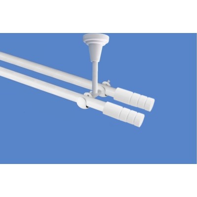 Garnýž kovová dvouřadá 19mm Techno double bílá