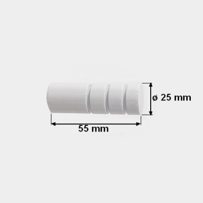 Garnýž kovová dvouřadá 19mm Techno double bílá