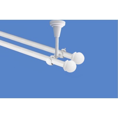 Garnýž kovová dvouřadá 19mm Todi double bílá