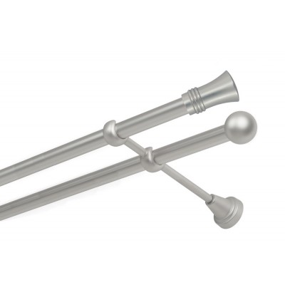 Garnýž kovová dvouřadá 19mm Capri satina