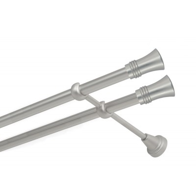 Garnýž kovová dvouřadá 19mm Capri double satina