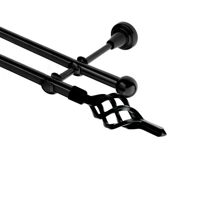 Garnýž kovová dvouřadá 16mm Azur černá