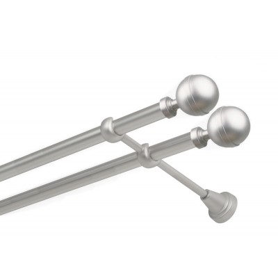 Garnýž kovová dvouřadá 19mm Kalisto double satina