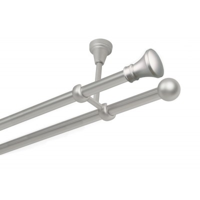 Garnýž kovová dvouřadá 19mm Koloseo satina