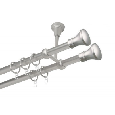 Garnýž kovová dvouřadá 19mm Koloseo double satina