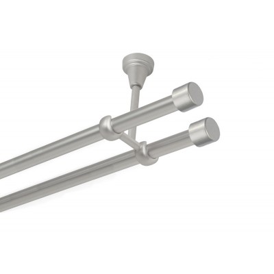 Garnýž kovová dvouřadá 19mm Pullo double satina