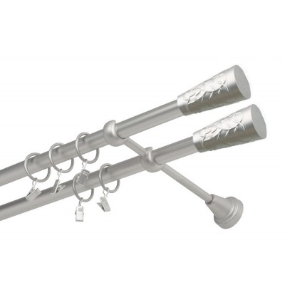 Garnýž kovová dvouřadá 19mm Sevilla double satina