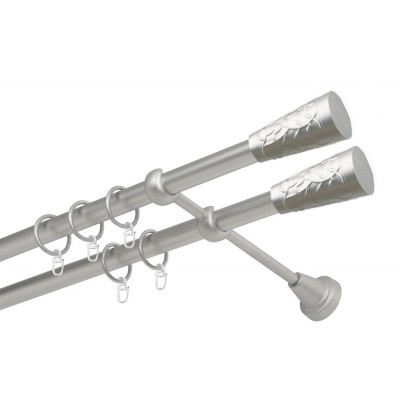 Garnýž kovová dvouřadá 19mm Sevilla double satina