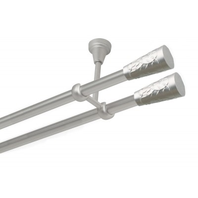 Garnýž kovová dvouřadá 19mm Sevilla double satina