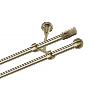 Garnýž kovová dvouřadá 19mm Cylinder mosaz