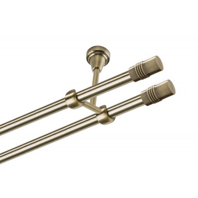 Garnýž kovová dvouřadá 19mm Cylinder double mosaz