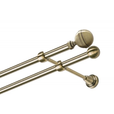 Garnýž kovová dvouřadá 19mm Kalisto mosaz