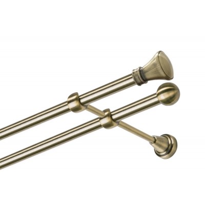 Garnýž kovová dvouřadá 19mm Koloseo mosaz