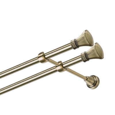 Garnýž kovová dvouřadá 19mm Koloseo double mosaz