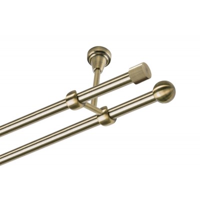 Garnýž kovová dvouřadá 19mm Pullo mosaz