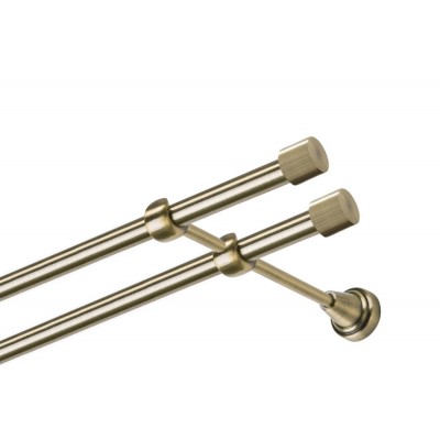 Garnýž kovová dvouřadá 19mm Pullo double mosaz