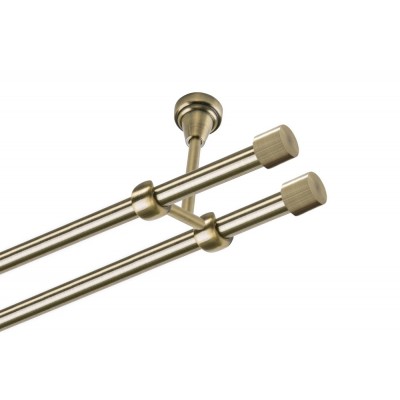 Garnýž kovová dvouřadá 19mm Pullo double mosaz