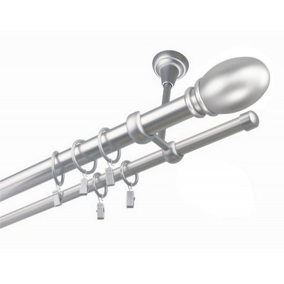 Garnýž kovová dvouřadá 25mm Belluno satina