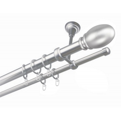 Garnýž kovová dvouřadá 25mm Belluno satina