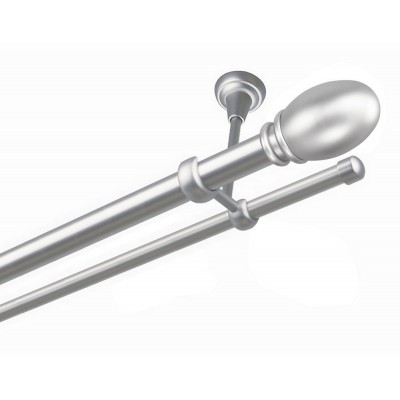 Garnýž kovová dvouřadá 25mm Belluno satina