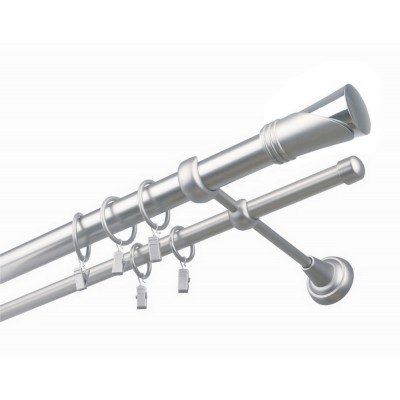 Garnýž kovová dvouřadá 25/16mm Duncan satina