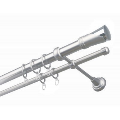 Garnýž kovová dvouřadá 25/16mm Duncan satina