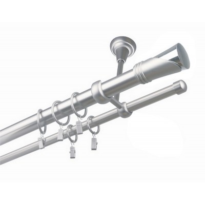 Garnýž kovová dvouřadá 25/16mm Duncan satina