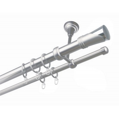 Garnýž kovová dvouřadá 25/16mm Duncan satina