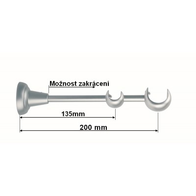 Garnýž kovová dvouřadá 25/16mm Duncan satina