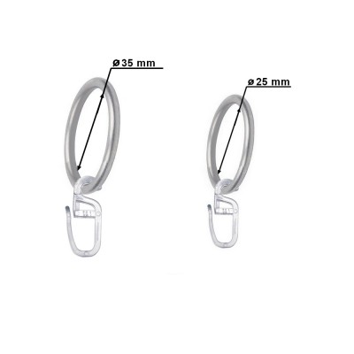 Garnýž kovová dvouřadá 25/16mm Duncan satina