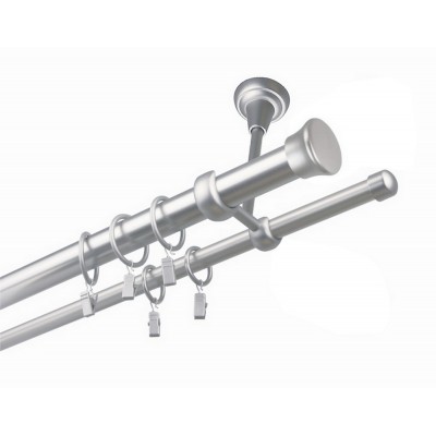 Garnýž kovová dvouřadá 25/16mm Fulda satina