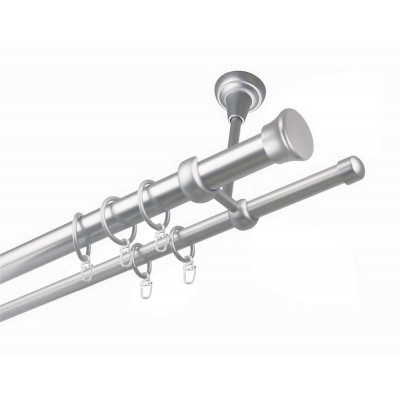 Garnýž kovová dvouřadá 25/16mm Fulda satina