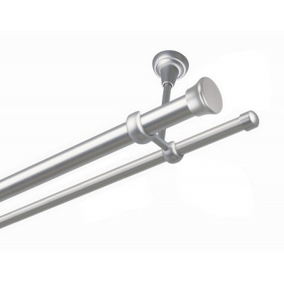 Garnýž kovová dvouřadá 25/16mm Fulda satina