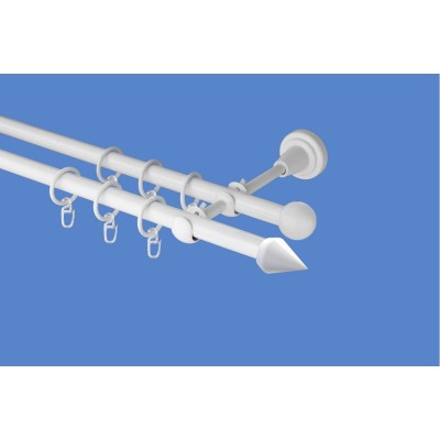 Garnýž kovová dvouřadá 16mm Hrot bílá