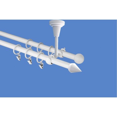 Garnýž kovová dvouřadá 16mm Hrot bílá