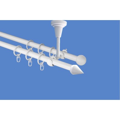 Garnýž kovová dvouřadá 16mm Hrot bílá