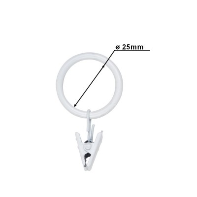 Garnýž kovová dvouřadá 16mm Hrot bílá