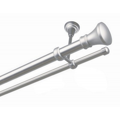 Garnýž kovová dvouřadá 25/16mm Koloseo satina