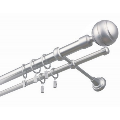 Garnýž kovová dvouřadá 25/16mm Paola satina