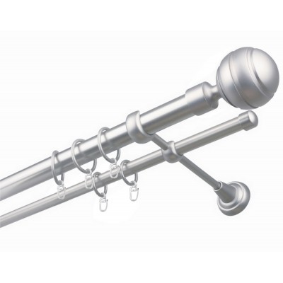 Garnýž kovová dvouřadá 25/16mm Paola satina