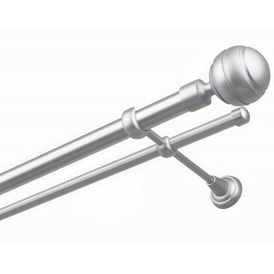 Garnýž kovová dvouřadá 25/16mm Paola satina