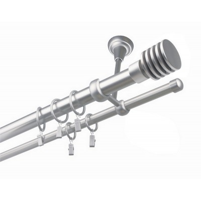 Garnýž kovová dvouřadá 25/16mm Talarki satina