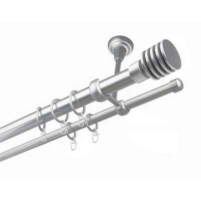 Garnýž kovová dvouřadá 25/16mm Talarki satina