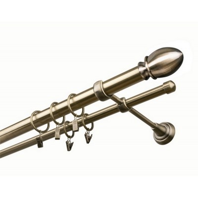 Garnýž kovová dvouřadá 25/16mm Belluno mosaz